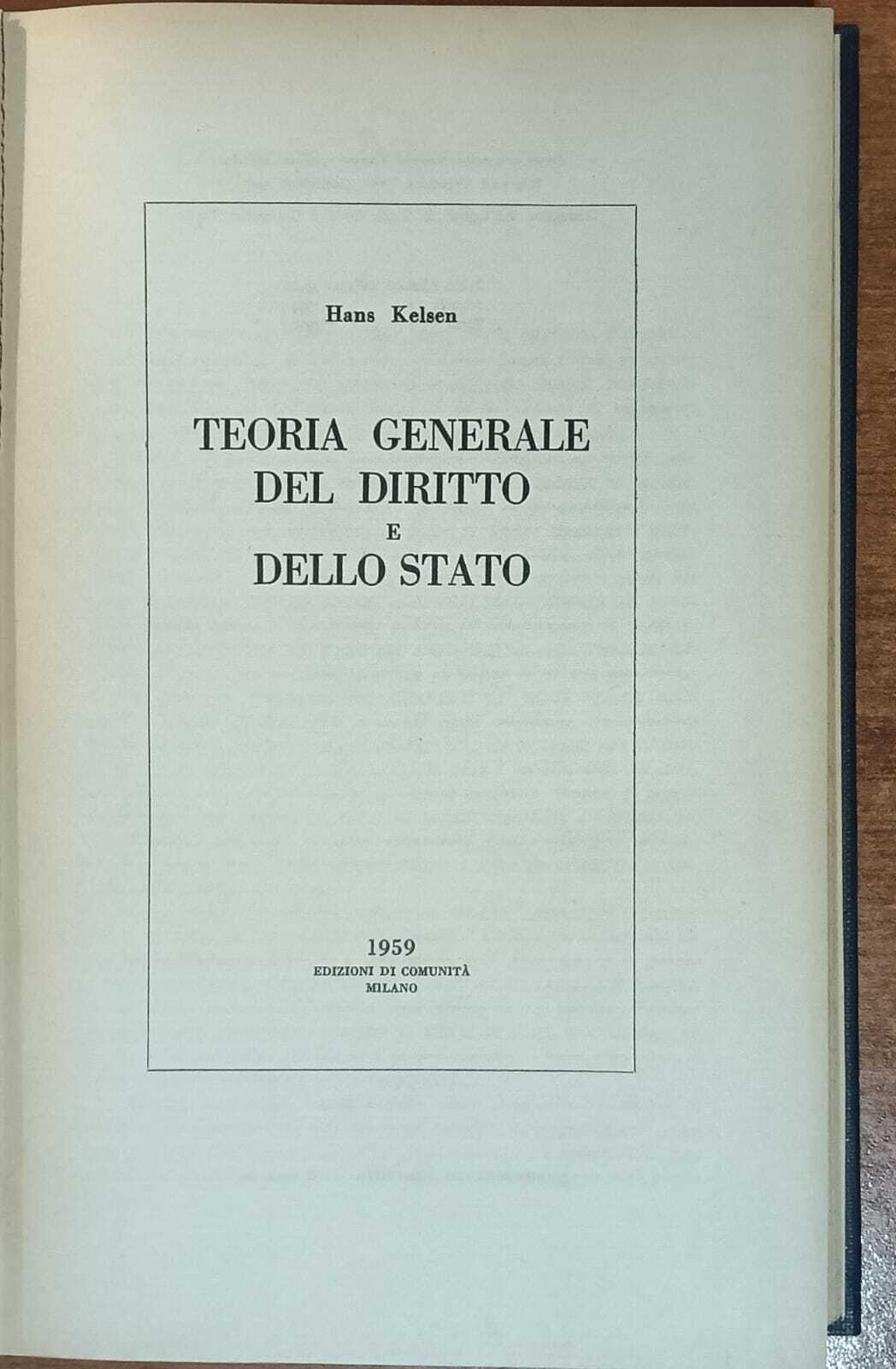 Teoria generale del diritto e dello stato