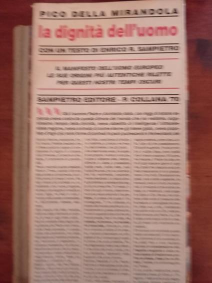 La dignità dell'uomo - copertina
