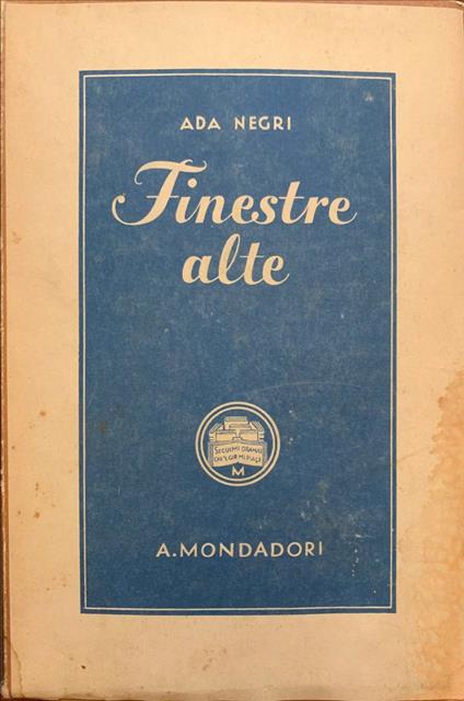 Finestre alte - Ada Negri - copertina