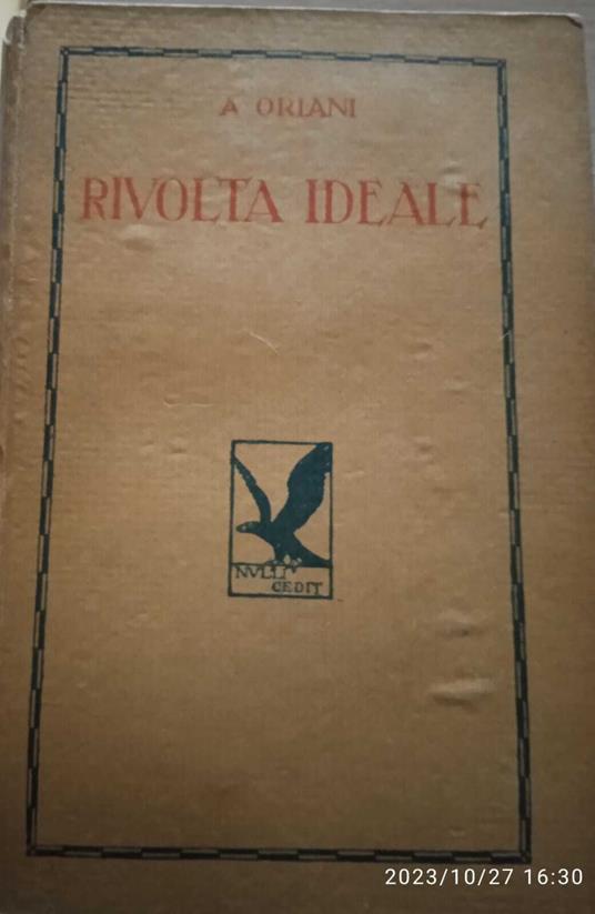 Rivolta ideale - Alfredo Oriani - copertina