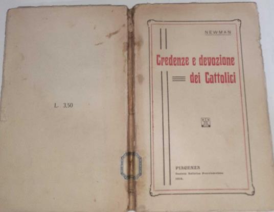 Credenze e devozione dei cattolici - Newman - copertina
