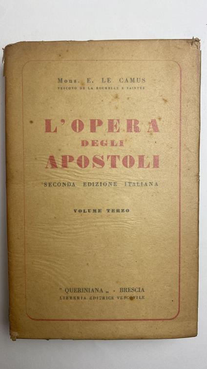 L' opera degli apostoli. Volume terzo - copertina