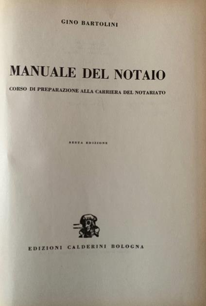 Manuale del notaio - copertina