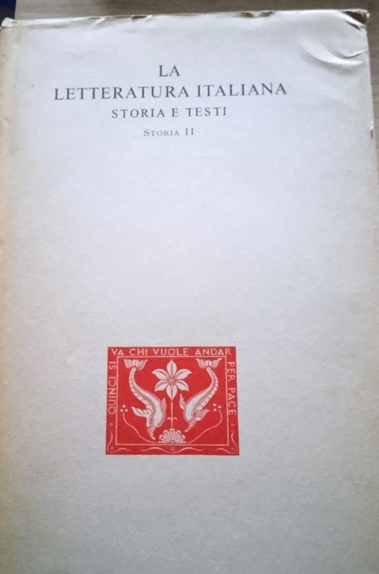 Storia letteraria del trecento - Natalino Sapegno - copertina