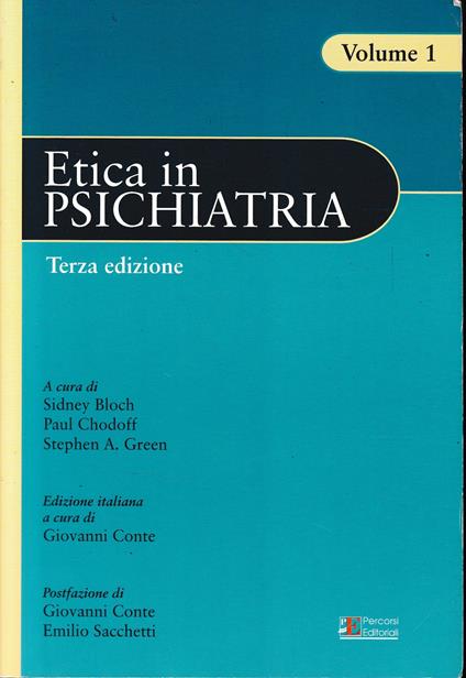 Etica in Psichiatria (vol. 1°) - copertina
