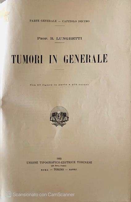 Tumori in generale - copertina