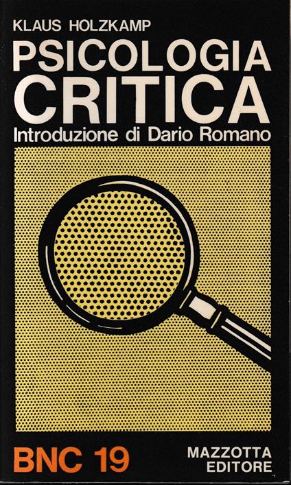 Psicologia critica - Klaus Holzkamp - copertina