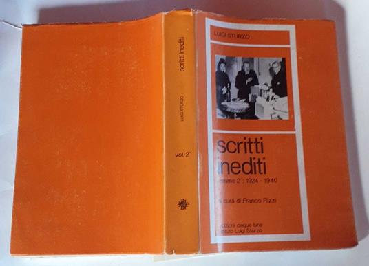 Scritti inediti. Volume 2. 1924-1940 - Luigi Sturzo - copertina