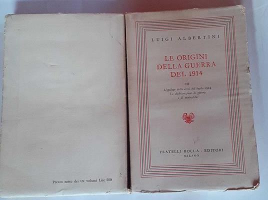 Le origini della guerra del 1914. Volume 3 - Luigi Albertini - copertina
