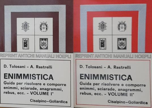 Enimmistica (2 vol.) (rist. anast. 1938 Hoepli) - copertina
