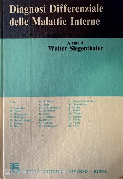 Diagnosi differenziale delle malattie interne - copertina