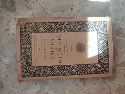 Critica del giudizio - Immanuel Kant - copertina