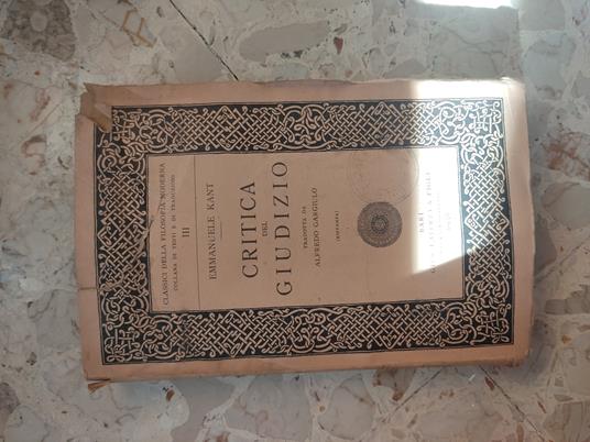 Critica del giudizio - Immanuel Kant - copertina
