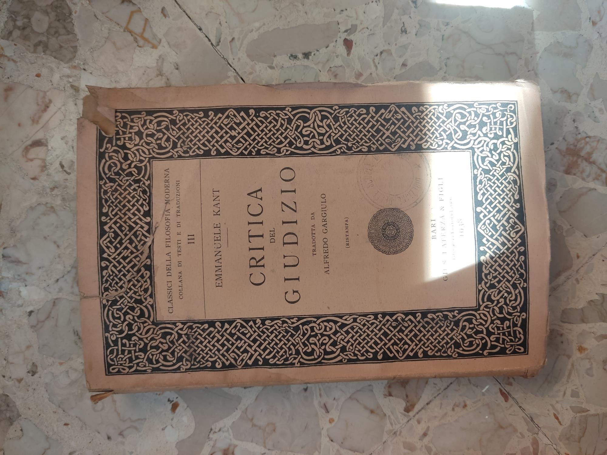 Critica del giudizio