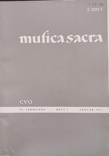 Musica sacra - copertina