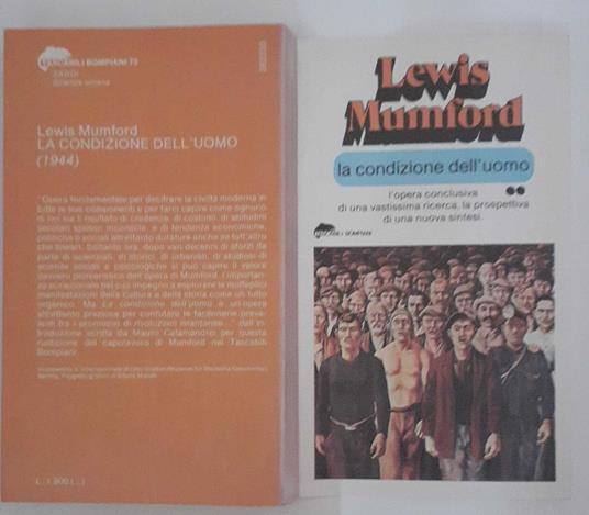 La condizione dell'uomo. Volume 1 - Lewis Mumford - copertina