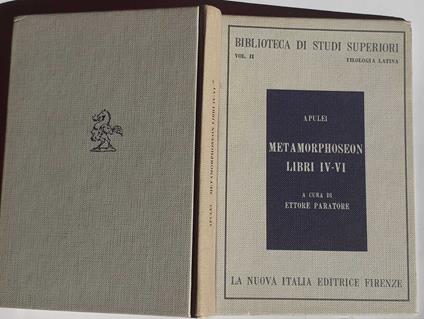 Metamorphoseon libri IV-VI - Apuleio - copertina