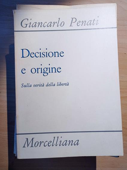 Decisione e origine - Giancarlo Penati - copertina