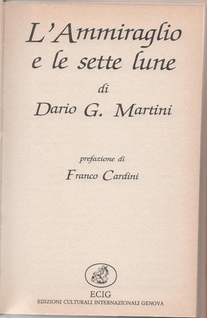 L' ammiraglio e le sette lune - copertina