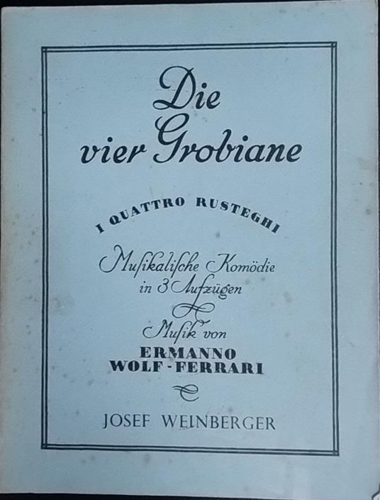 Die vier Grobiane - copertina
