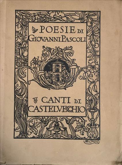 Canti di Castelvecchio - Giovanni Pascoli - copertina