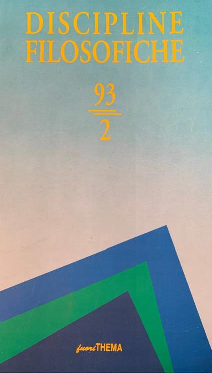 Discipline filosofiche - copertina