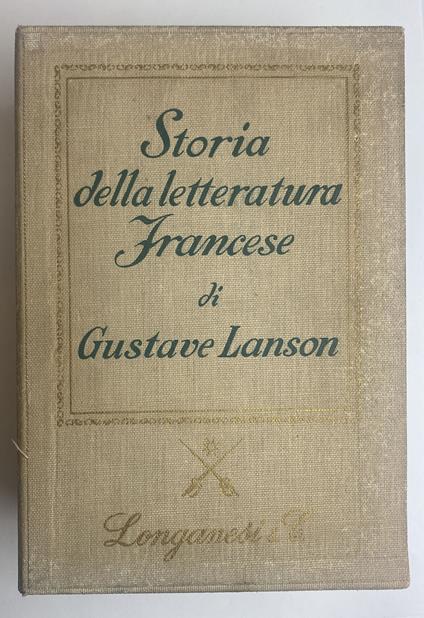 Storia della letteratura francese. (2 volumi) - Gustave Lanson - copertina