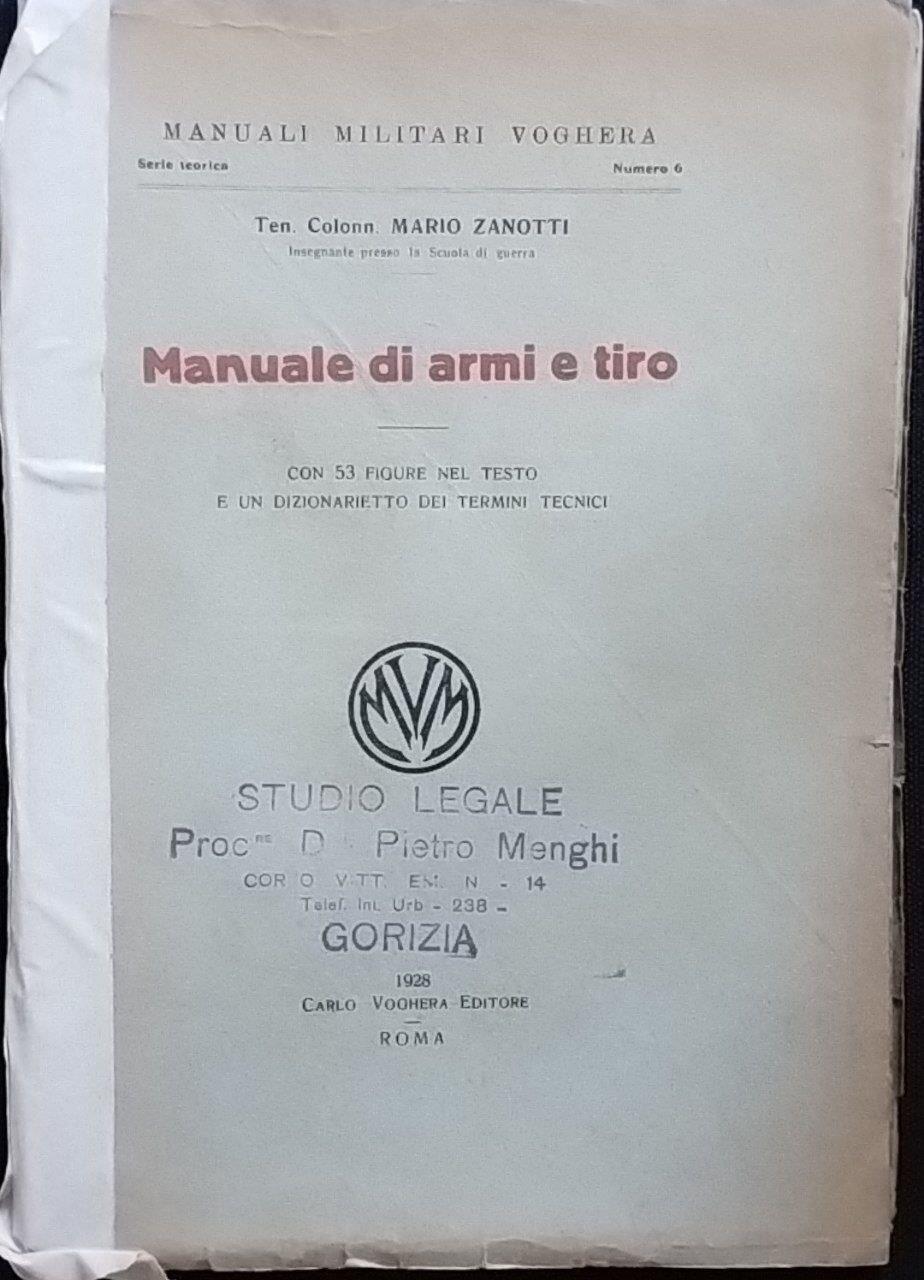 Manuale di armi e tiro