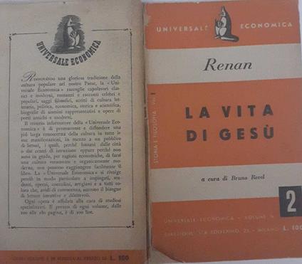 La vita di Gesù. Volume 2 - Ernest Renan - copertina