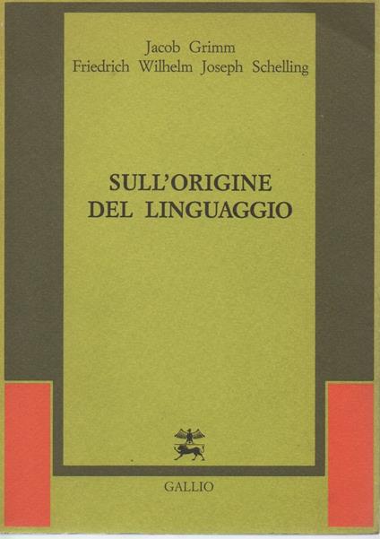 Sull'origine del linguaggio - copertina