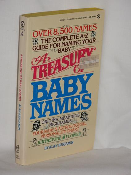 Benjamin Alan : Treasury of Baby Names - copertina
