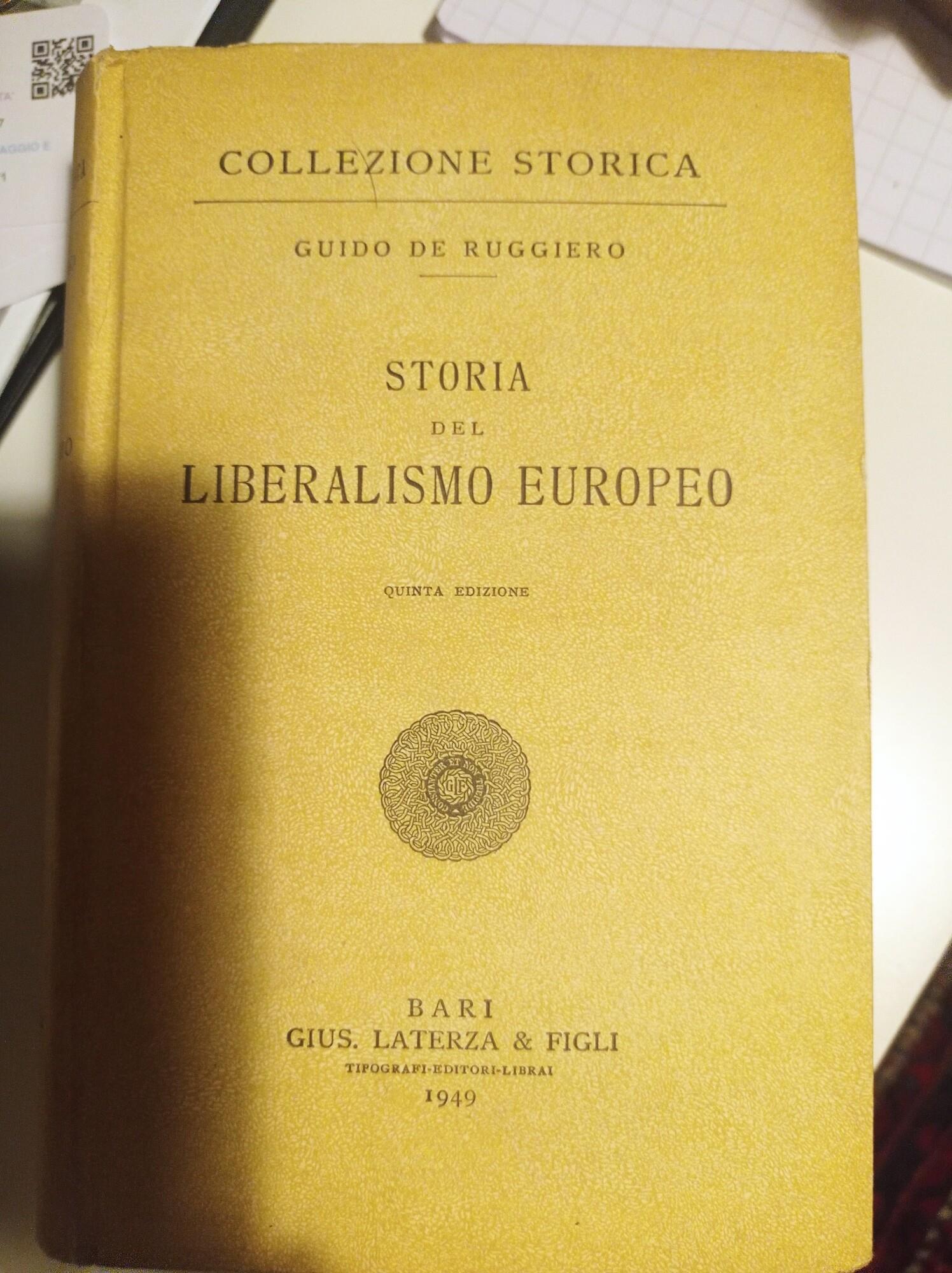 Storia del liberalismo europeo