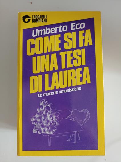 Come si fa una tesi di laurea - Umberto Eco - copertina