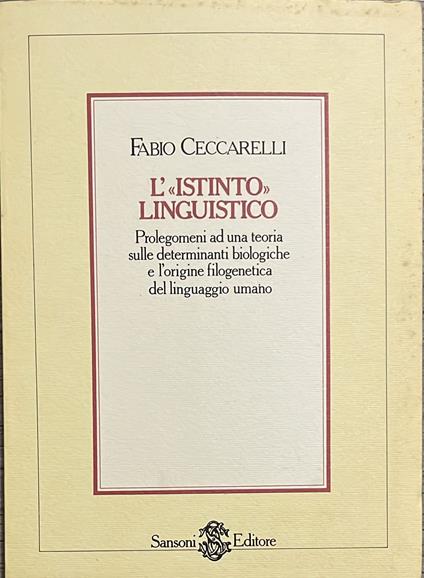 L'"Istinto" linguistico - Fabio Ceccarelli - copertina