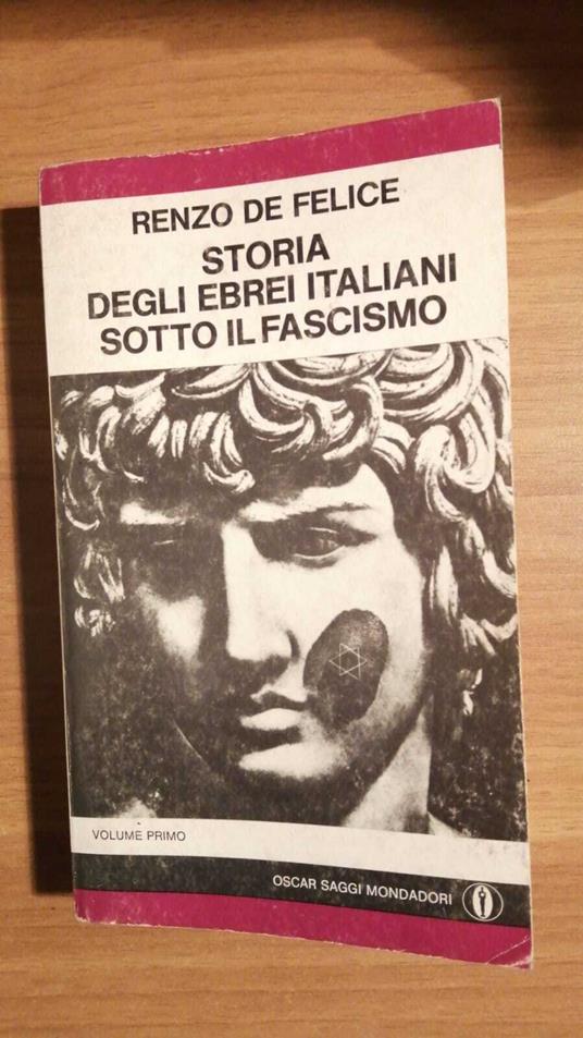 Storia degli ebrei italiani sotto il fascismo vol. 1 - Renzo De Felice - copertina