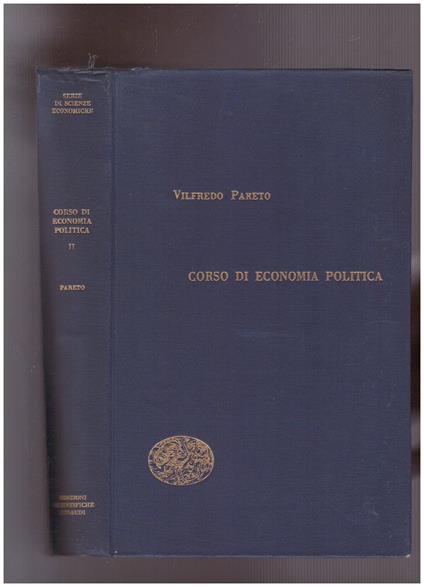 Corso di economia politica Volume II - Vilfredo Pareto - copertina
