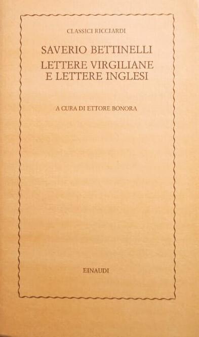 Lettere virgiliane e lettere inglesi - Saverio Bettinelli - copertina