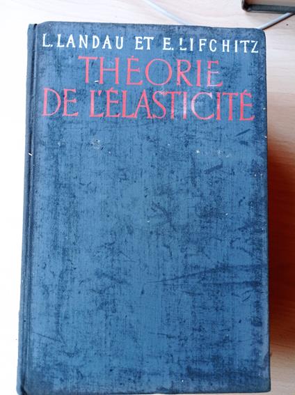 Theorie de l'elasticite - copertina