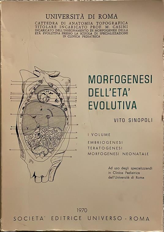 Morfogenesi dell'età evolutiva I volume - Vito Sinopoli - copertina