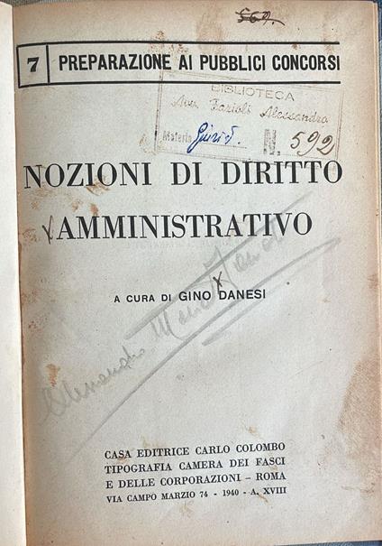 Nozioni di diritto amministrativo - copertina