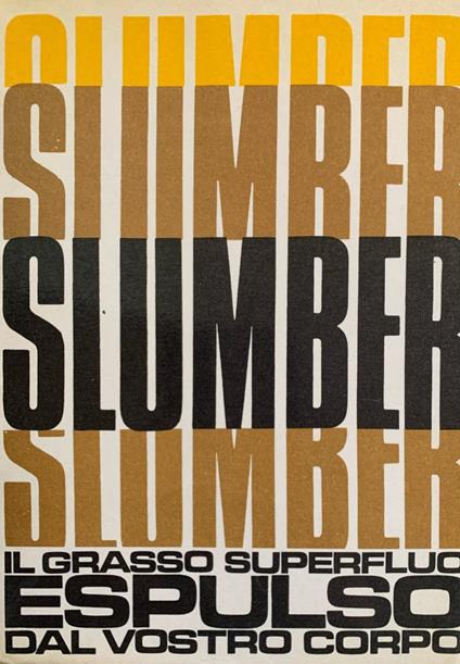 Slumber. Il grasso superfluo espulso dal vostro corpo - copertina