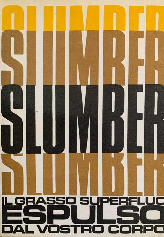 Slumber. Il grasso superfluo espulso dal vostro corpo - copertina