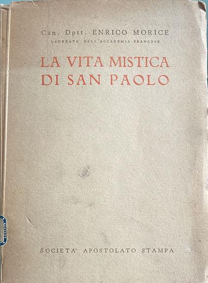 vita mistica di San Paolo - copertina