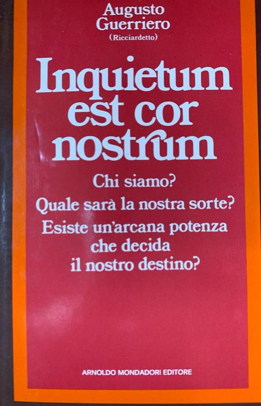 Inquietum est cor nostrum - Augusto Guerriero - copertina