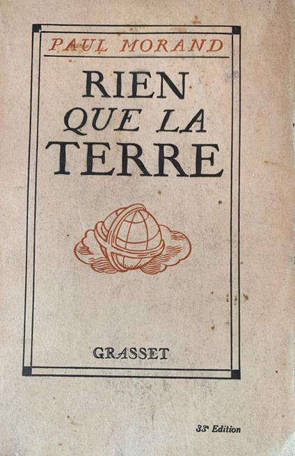 Rien que la Terre - Paul Morand - copertina