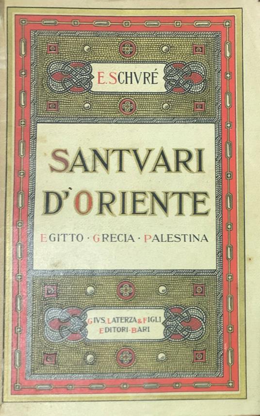 Santuari d'oriente - Édouard Schuré - copertina