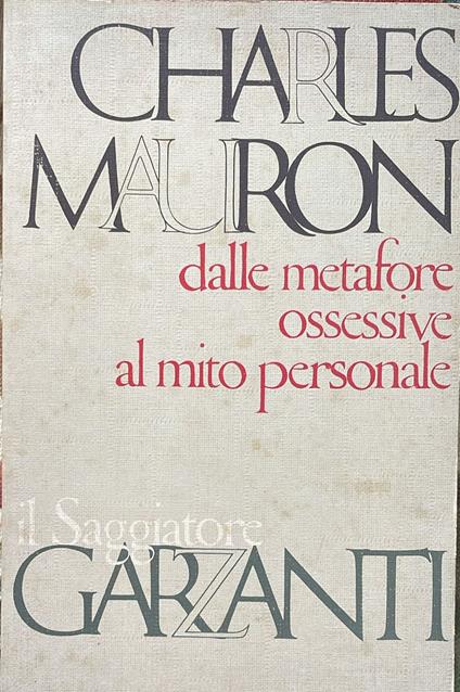 Dalle metafore ossessive al mito personale - Charles Marston - copertina