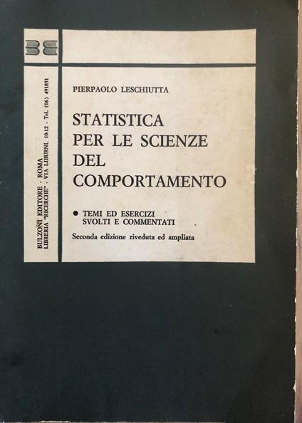 Statistica per le scienze del comportamento - copertina