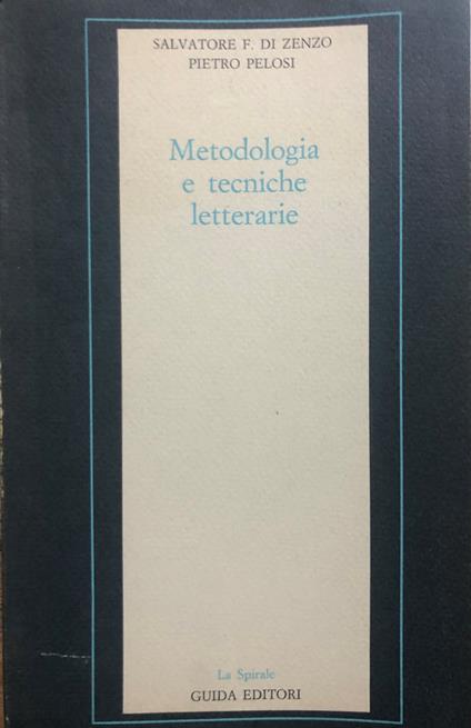 Metodologia e tecniche letterarie - copertina
