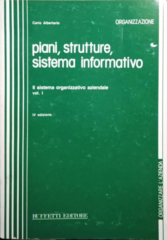 Piani, strutture, sistema informativo - Carlo Albertario - copertina